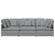 Sofa modułowa z poduszkami Tkanina jasnoszara
