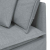 Sofa modułowa z poduszkami Tkanina jasnoszara