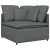 Sofa modułowa z poduszkami Tkanina Ciemnoszara