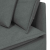 Sofa modułowa z poduszkami Tkanina Ciemnoszara