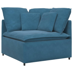 Sofa modułowa z poduszkami Velvet Blue