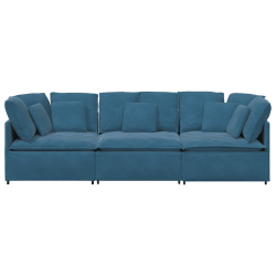 Sofa modułowa z poduszkami Velvet Blue