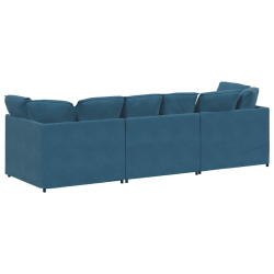 Sofa modułowa z poduszkami Velvet Blue