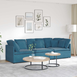 Sofa modułowa z poduszkami Velvet Blue