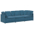 Sofa modułowa z poduszkami Velvet Blue