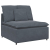 Sofa modułowa z poduszkami aksamitna ciemnoszara