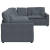 Sofa modułowa z poduszkami aksamitna ciemnoszara