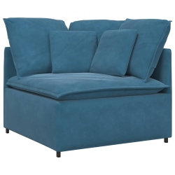 Sofa modułowa z poduszkami Velvet Blue