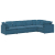Sofa modułowa z poduszkami Velvet Blue