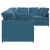 Sofa modułowa z poduszkami Velvet Blue