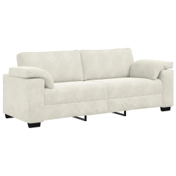 Sofa 3-osobowa, kremowa, 178 cm, aksamit
