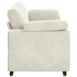 Sofa 3-osobowa, kremowa, 178 cm, aksamit