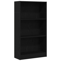 Regał biblioteczny Czarny Dąb 60x24x109 cm Drewno klejone
