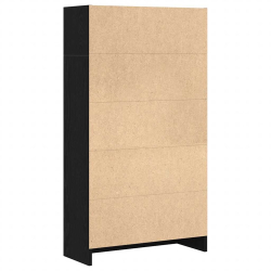 Regał biblioteczny Czarny Dąb 60x24x109 cm Drewno klejone