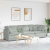 Sofa modułowa z poduszkami aksamitna jasnoszara