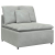 Sofa modułowa z podnóżkiem i poduszkami Velvet Light Grey