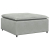 Sofa modułowa z podnóżkiem i poduszkami Velvet Light Grey