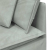Sofa modułowa z podnóżkiem i poduszkami Velvet Light Grey