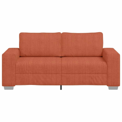 Sofa dwuosobowa, czerwono-pomarańczowa, 140 cm