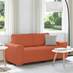 Sofa dwuosobowa, czerwono-pomarańczowa, 140 cm