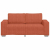 Sofa dwuosobowa, czerwono-pomarańczowa, 140 cm