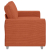 Sofa dwuosobowa, czerwono-pomarańczowa, 140 cm