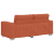 Sofa dwuosobowa, czerwono-pomarańczowa, 140 cm