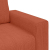 Sofa dwuosobowa, czerwono-pomarańczowa, 140 cm