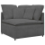 Sofa modułowa z poduszkami Tkanina sztruksowa Ciemnoszara