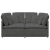 Sofa modułowa z poduszkami Tkanina sztruksowa Ciemnoszara