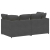 Sofa modułowa z poduszkami Tkanina sztruksowa Ciemnoszara
