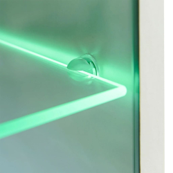 Meblościanka pod TV z LED, 4 części, wysoki połysk, czarna
