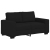 Sofa 2-osobowa Czarna 120 cm Tkanina