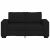 Sofa 2-osobowa Czarna 120 cm Tkanina