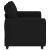 Sofa 2-osobowa Czarna 120 cm Tkanina
