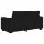 Sofa 2-osobowa Czarna 120 cm Tkanina