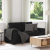 Sofa 2-osobowa Czarna 120 cm Tkanina