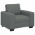 Sofa Fotel Ciemnoszary 60 cm Tkanina