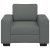 Sofa Fotel Ciemnoszary 60 cm Tkanina