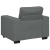 Sofa Fotel Ciemnoszary 60 cm Tkanina