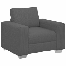 Sofa Fotel Ciemnoszary 59 cm Tkanina Corduroy