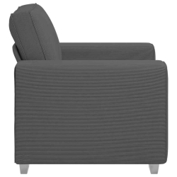 Sofa Fotel Ciemnoszary 59 cm Tkanina Corduroy