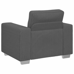 Sofa Fotel Ciemnoszary 59 cm Tkanina Corduroy