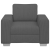 Sofa Fotel Ciemnoszary 59 cm Tkanina Corduroy