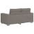 Sofa dwuosobowa jasnoszara 120 cm Tkanina sztruksowa