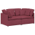 Sofa modułowa z poduszkami Tkanina wino czerwone