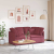 Sofa modułowa z poduszkami Tkanina wino czerwone