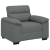 Sofa Fotel Ciemnoszary 60 cm Tkanina