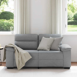 Sofa 2-osobowa Jasnoszara 120 cm Tkanina