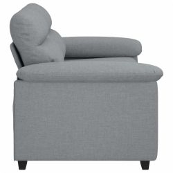 Sofa 2-osobowa Jasnoszara 120 cm Tkanina